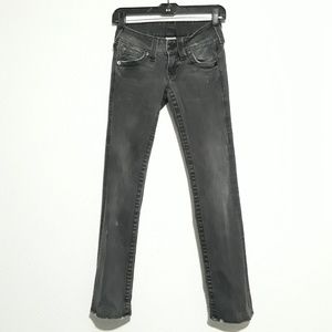 True Religion Black Skinny Jeans Size 24